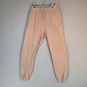 Elwood Men Jogger Sweatpants M Beige Organic Cotton Natural Essential Baggy 29